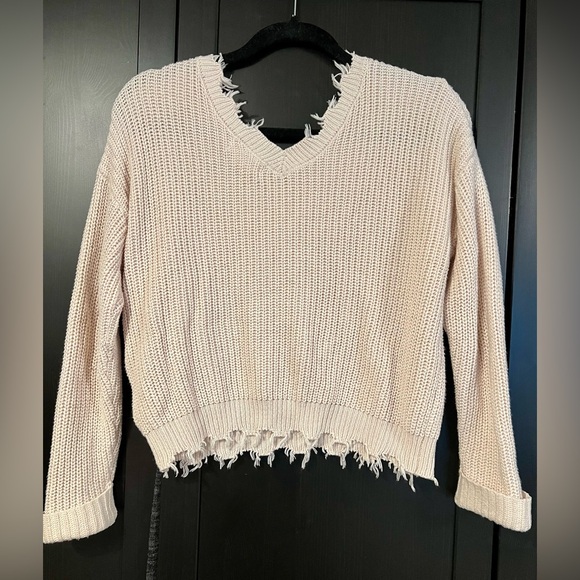 Jessica Simpson Off White Cotton Sweater - Picture 3 of 9